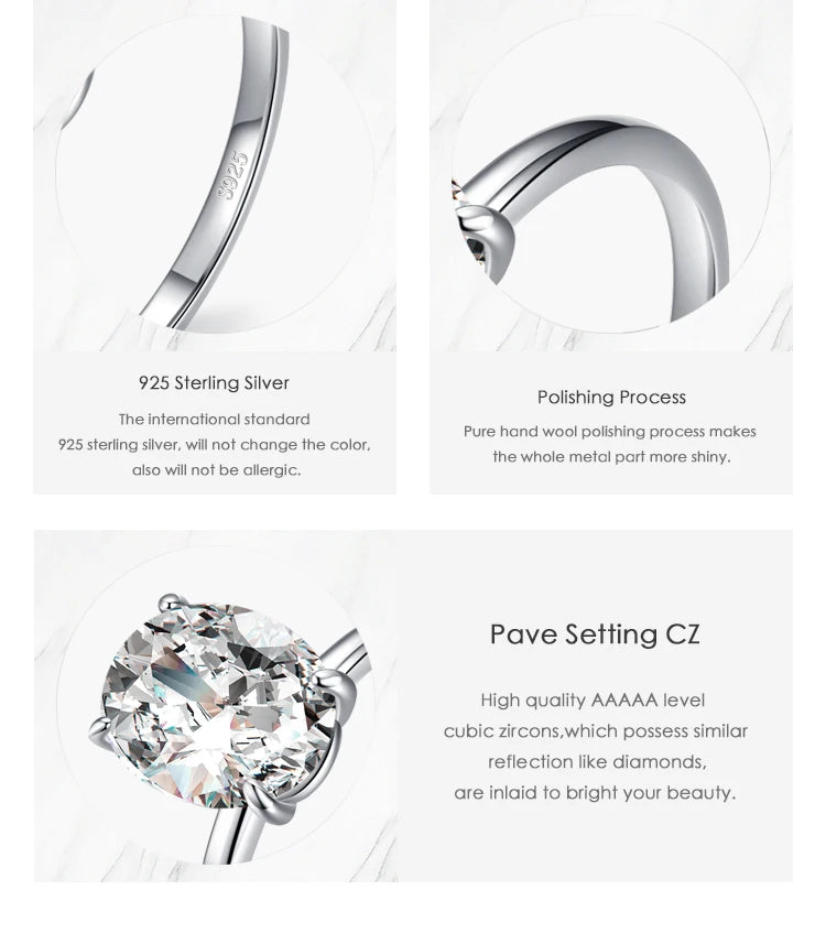 Oval Cut Clear Zirconia Ring