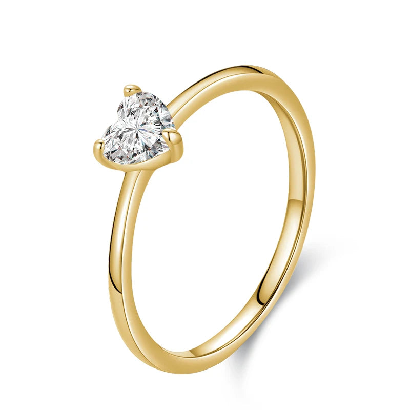 Silver Simple Love Heart Ring
