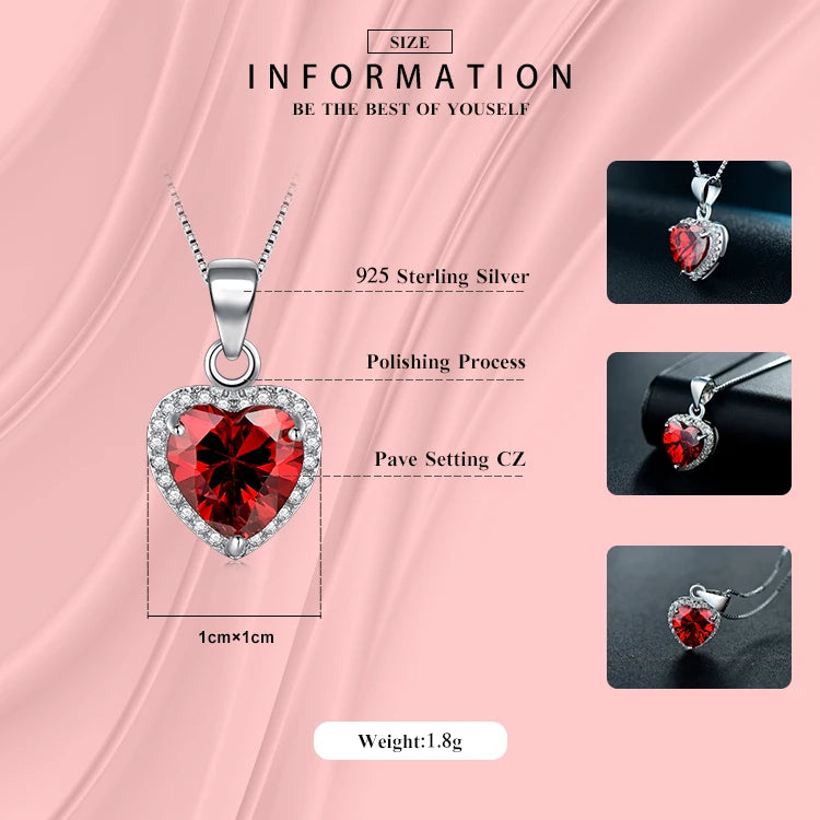 Pendentif Coeurs Coeur Rouge 