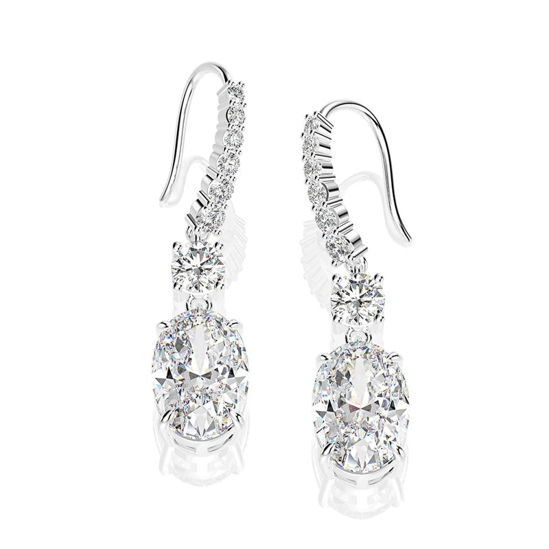 Boucles d'oreilles pendantes 7CT 5A 