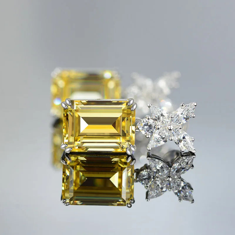 5A+ Yellow Zircon Earrings