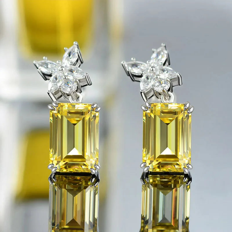 5A+ Yellow Zircon Earrings