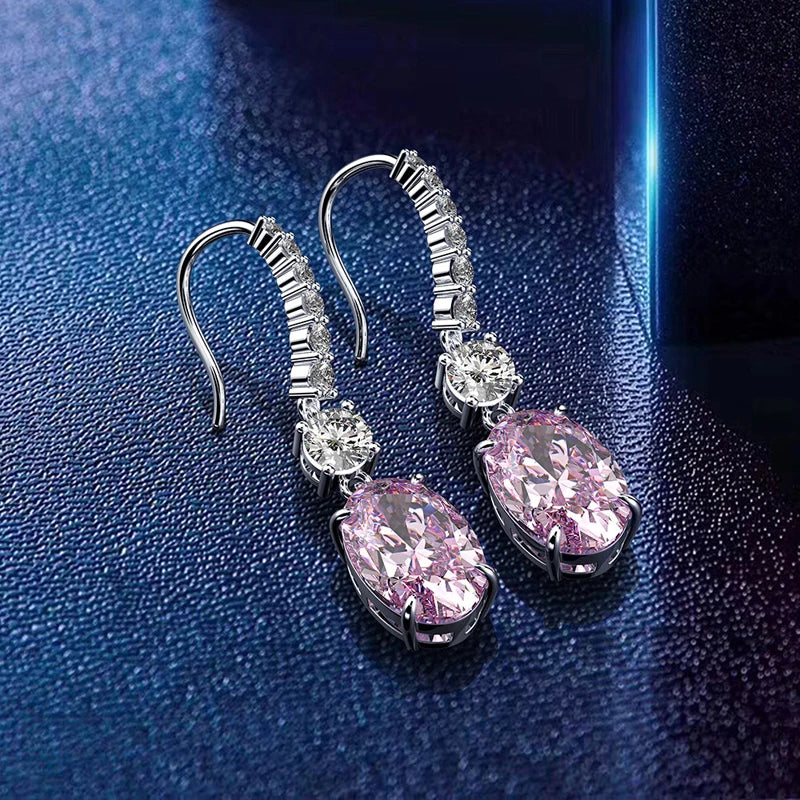 Boucles d'oreilles pendantes 7CT 5A 