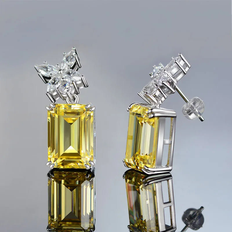5A+ Yellow Zircon Earrings