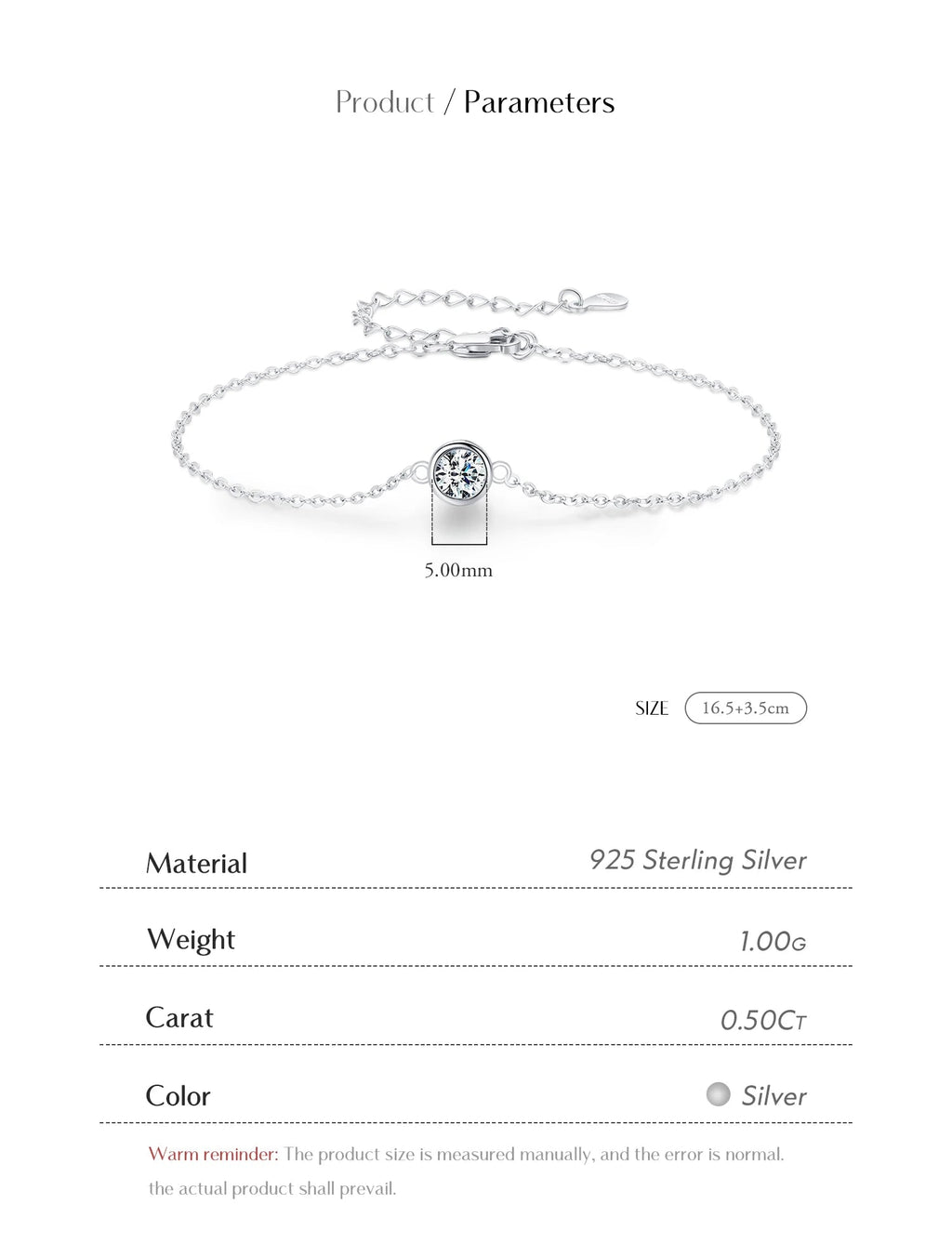 0.5CT Moissanite Bracelet
