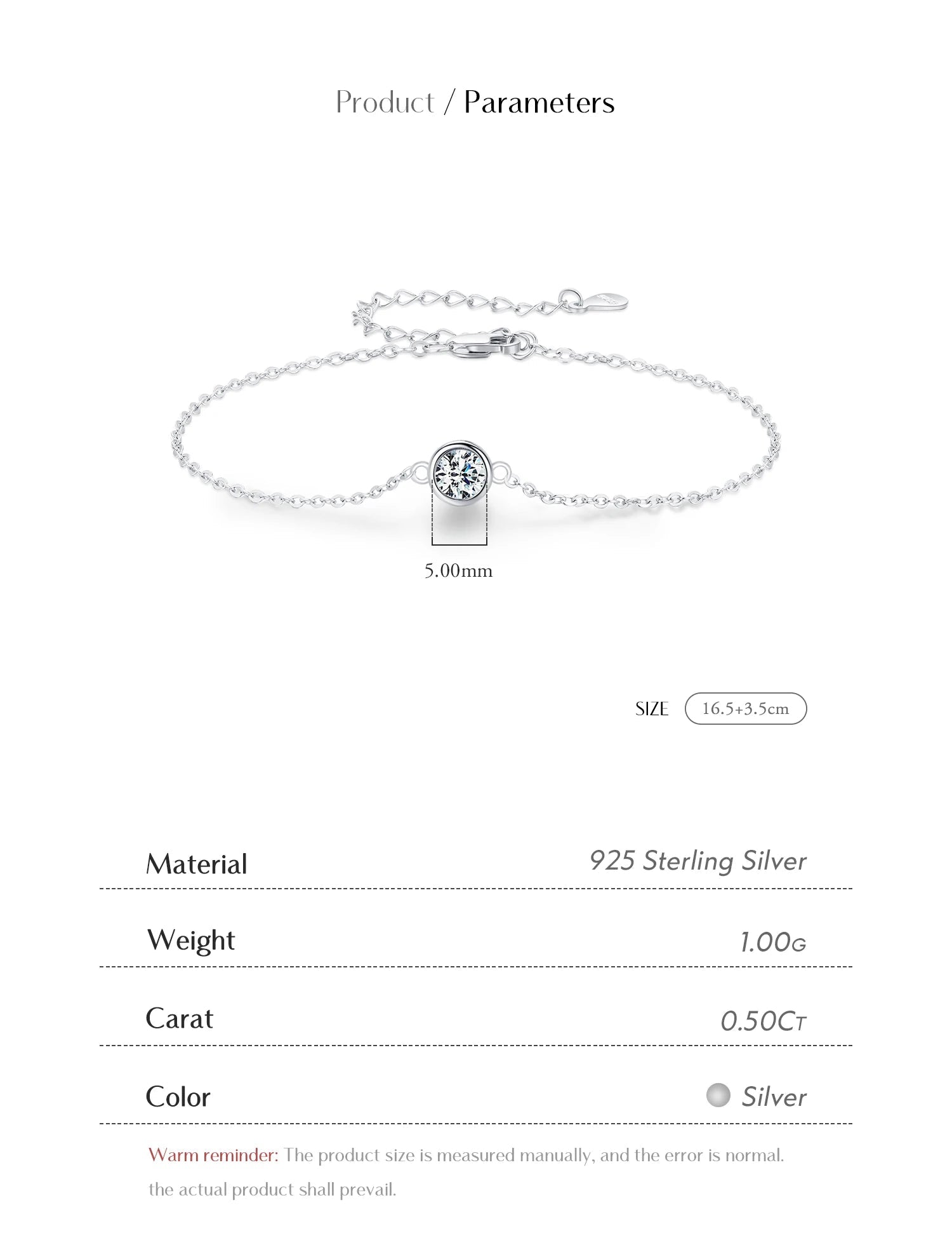0.5CT Moissanite Bracelet
