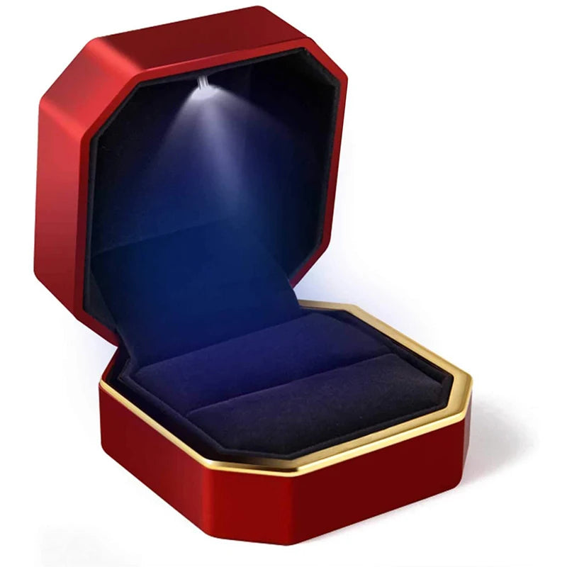 1 Pcs LED Jewelry Ring Box