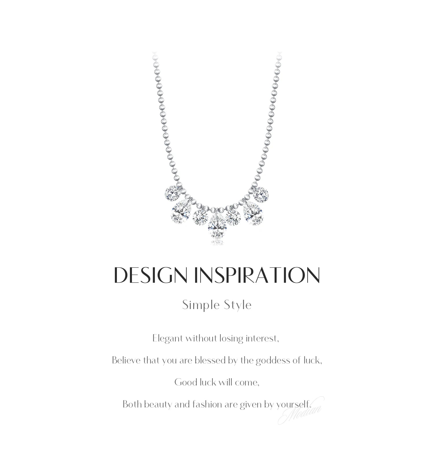 Collier en zircone poire scintillante 