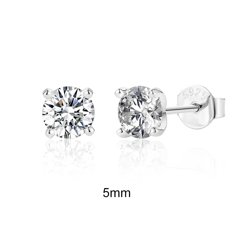 0.5-1.2 Carat D Color Moissanite Earrings