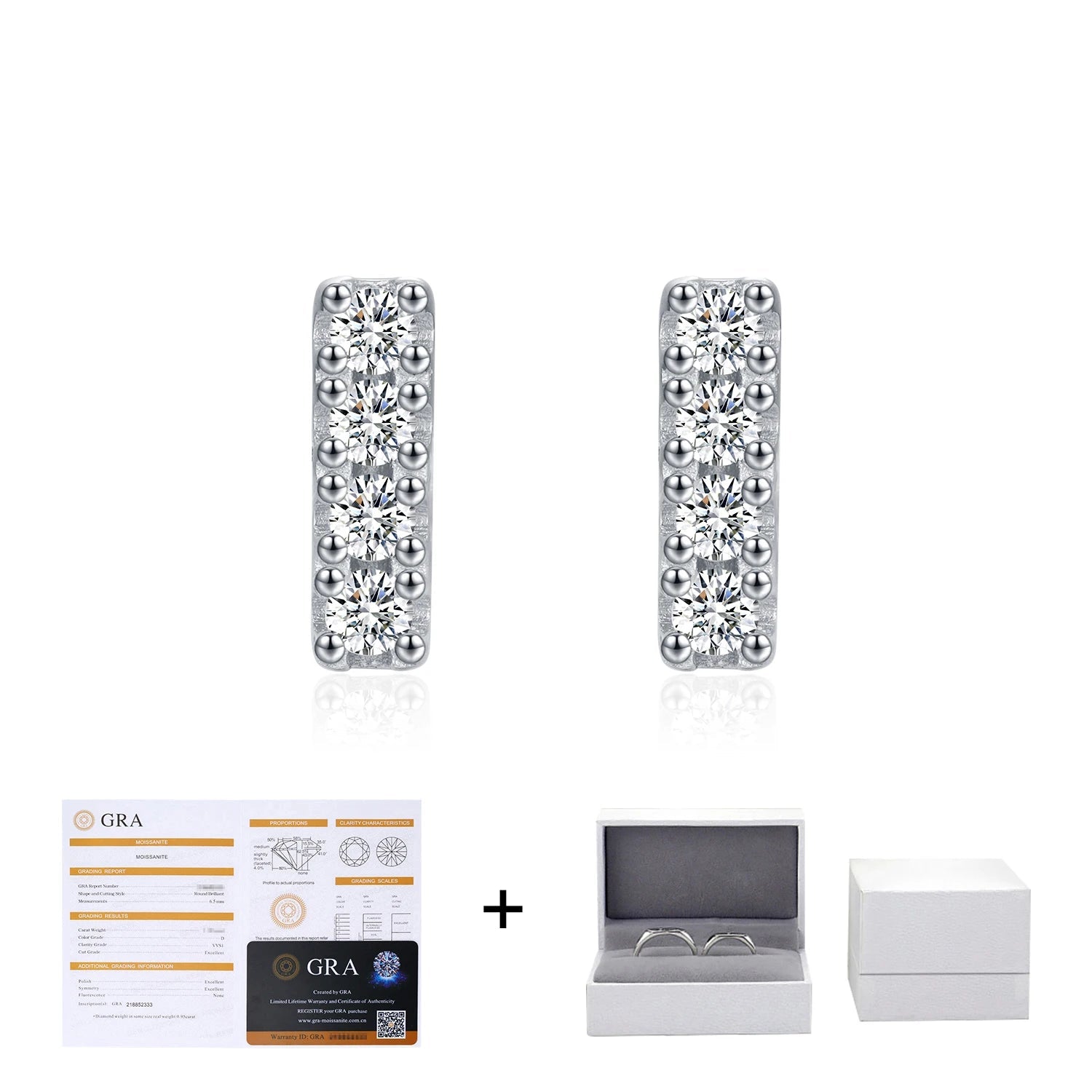 Moissanite Minimalism Stud Earrings