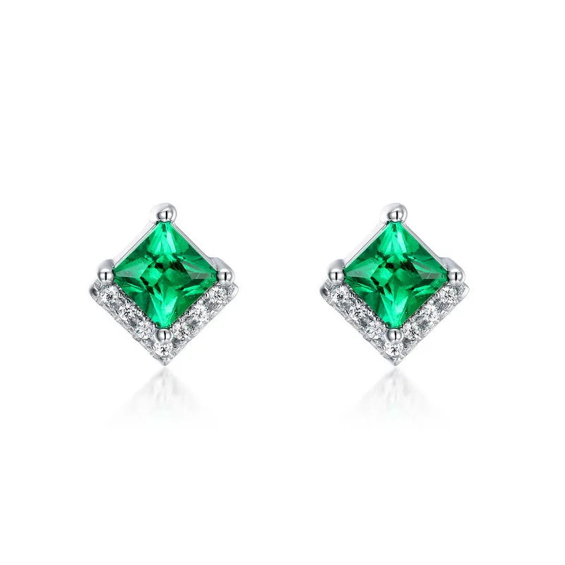 1CT Emerald Earrings