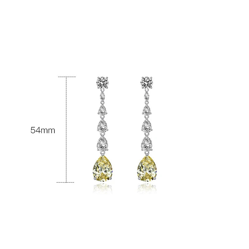 Yellow Water Drop Earrings