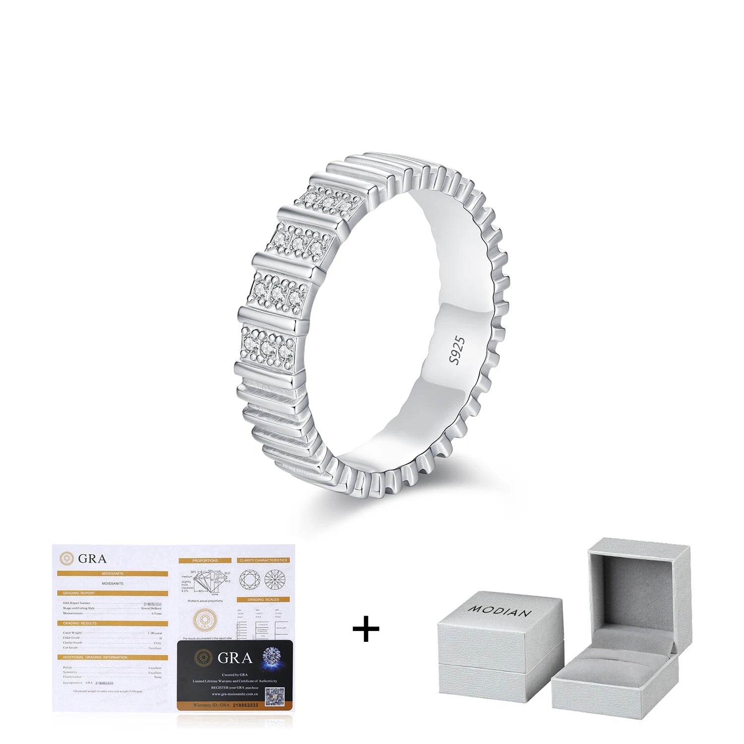 Moissanite Eternity  Ring