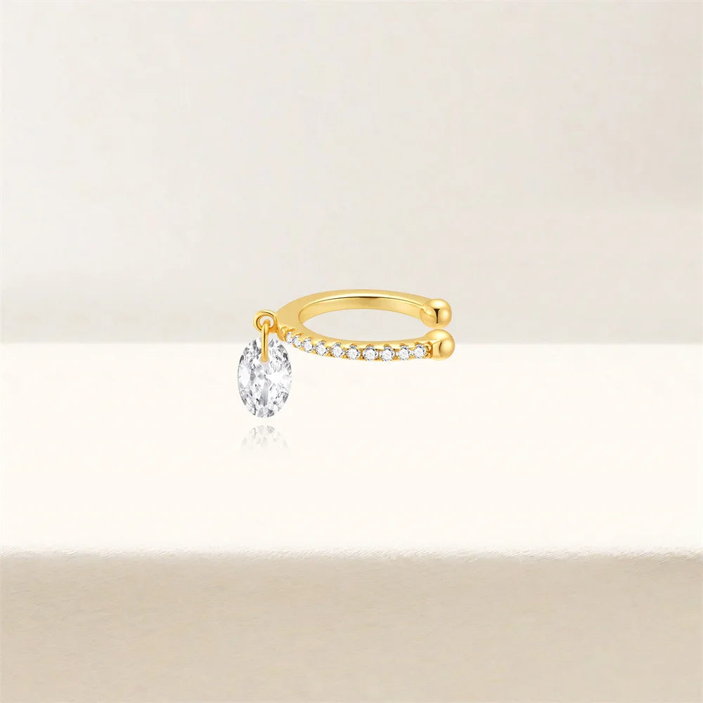 Versatile Water Drop Hoop Earring