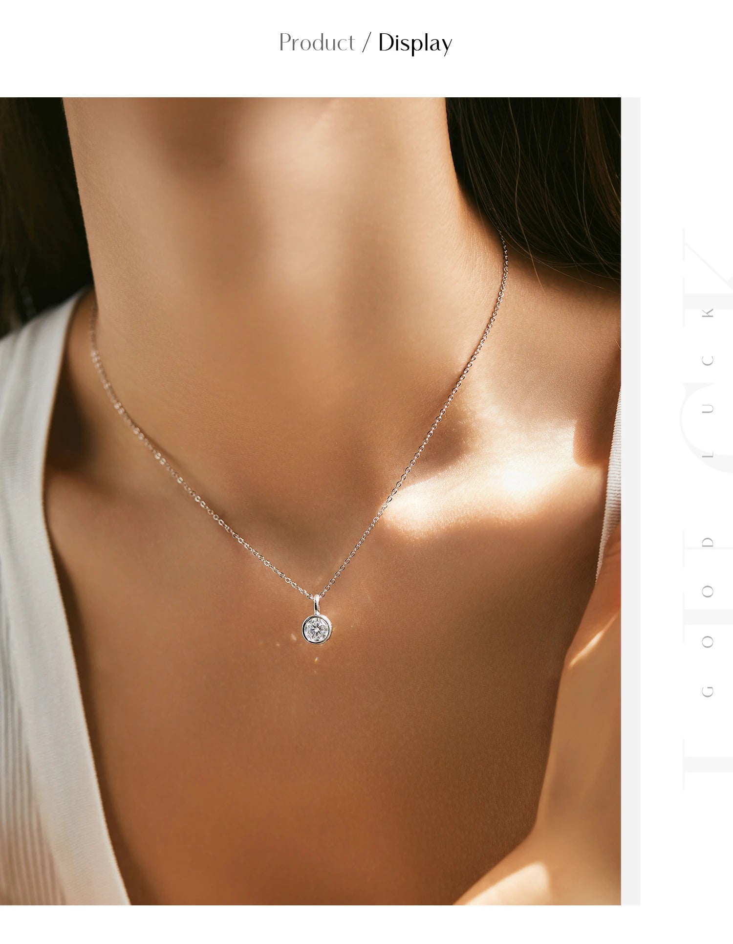 1 Carat D Color Moissanite Pendant