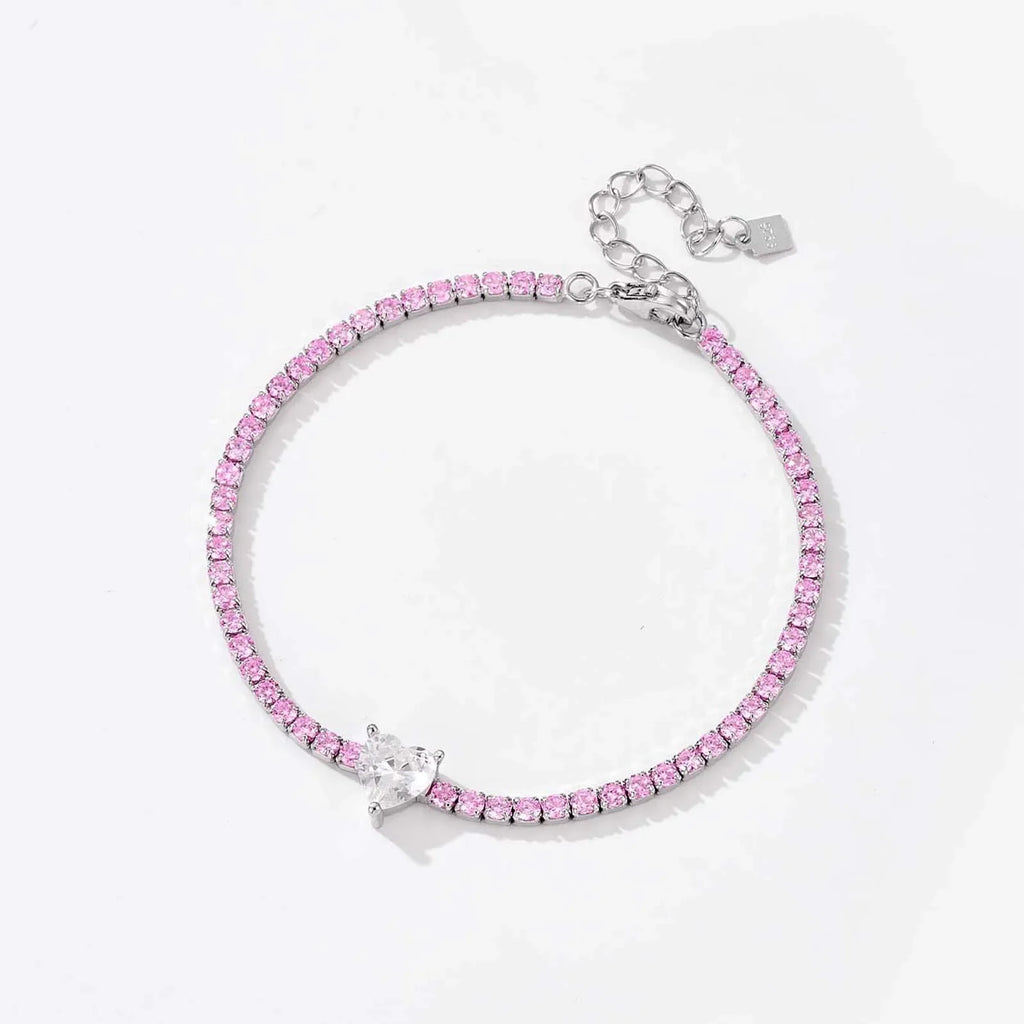 Collier ras du cou et bracelet en forme de cœur 