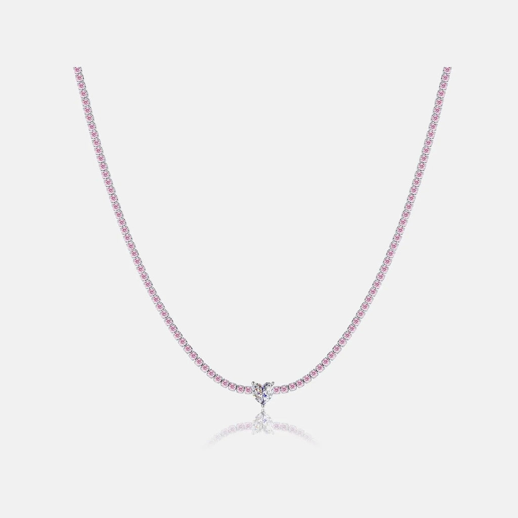 Collier ras du cou et bracelet en forme de cœur 