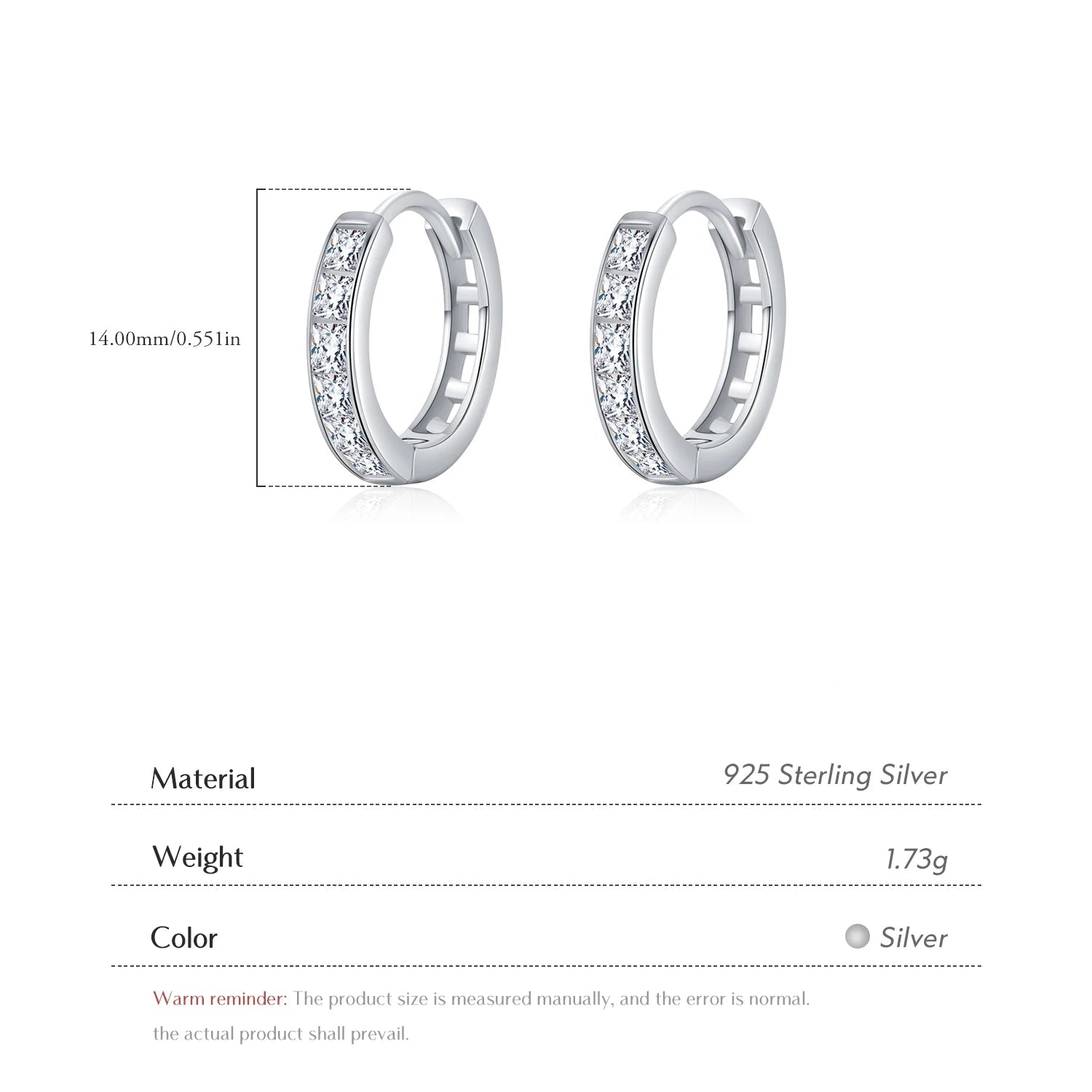 Square Clear Earings