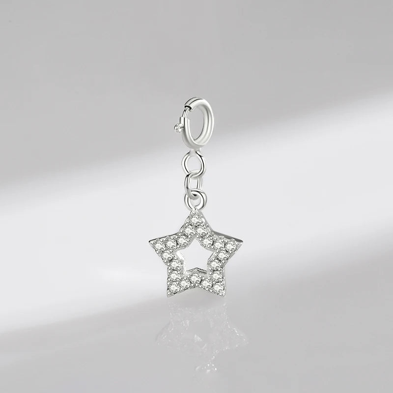 Small Pendant Sparkling Hollow Stars