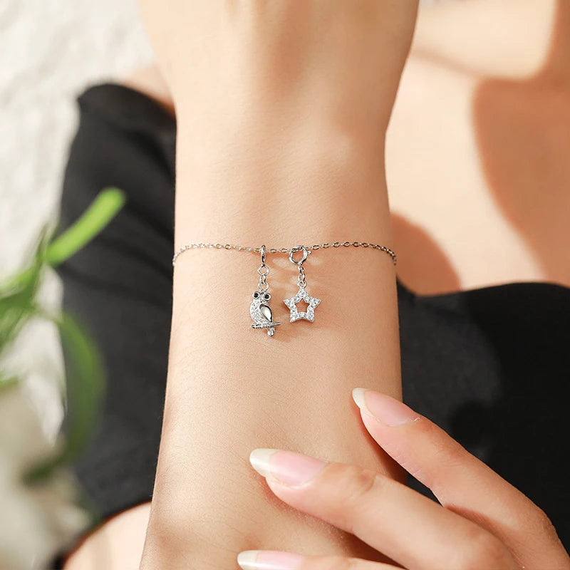 Small Pendant Sparkling Hollow Stars