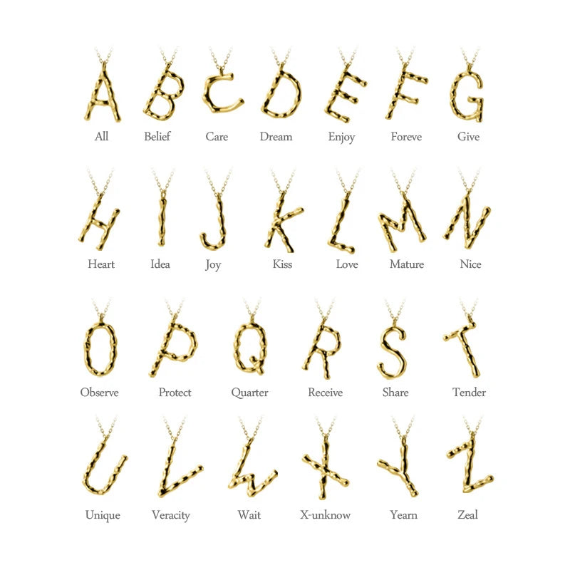 Simple 26 Letters Chain Necklace