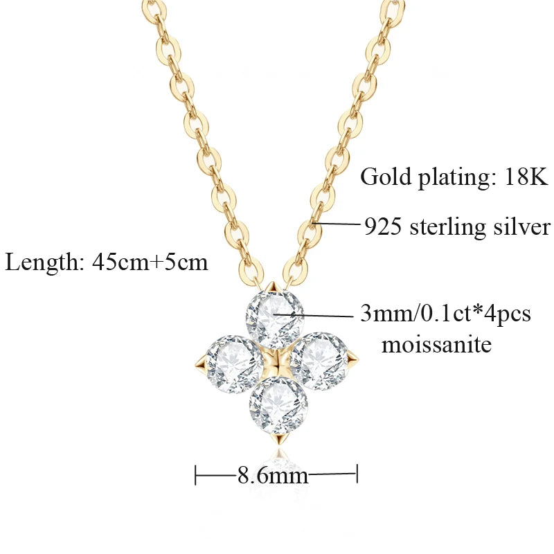 Silver 0.4CT Moissanite Pendant