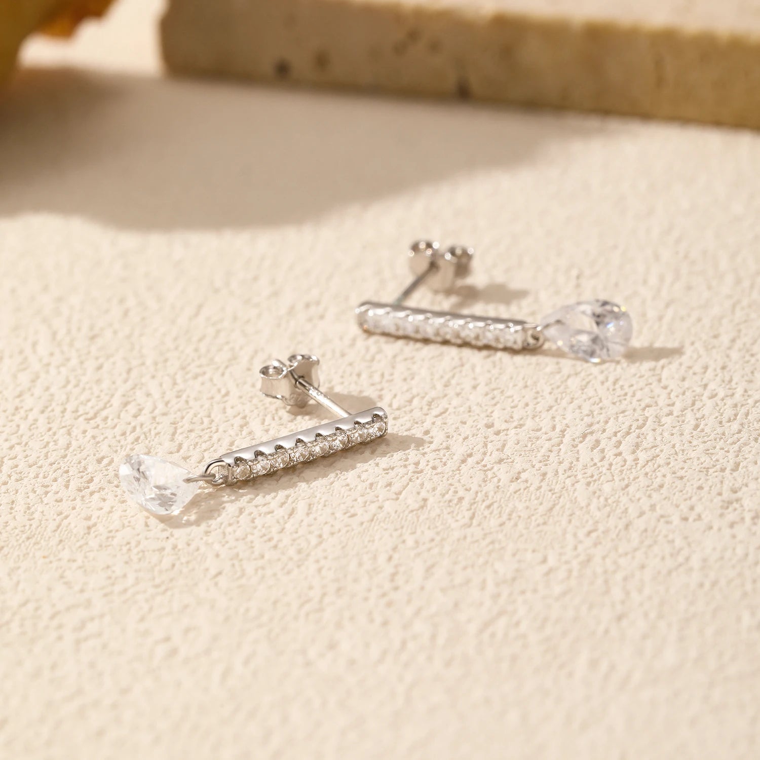 Stunning Water Drop Zircon Stud Earrings