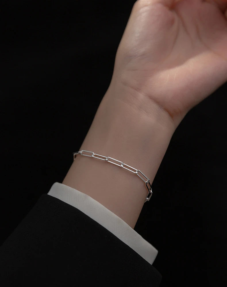 Silver Simple Hollow Out Bracelet