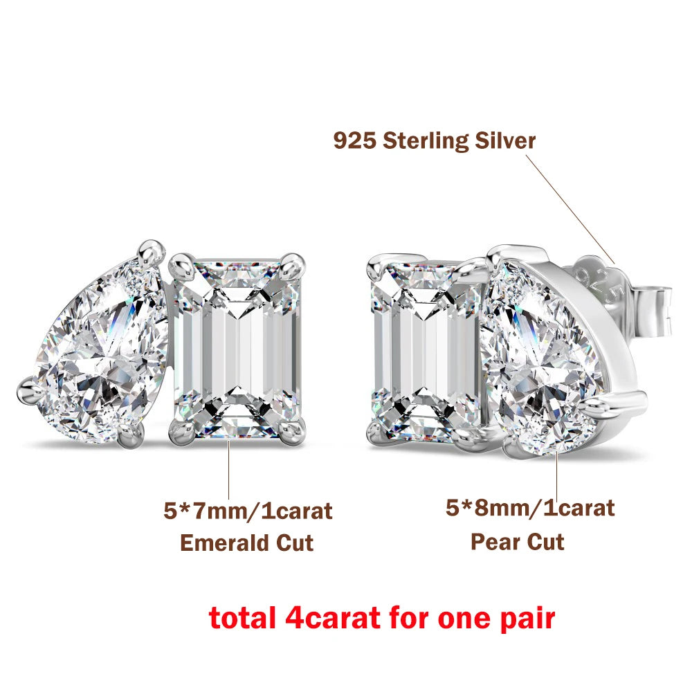 Pear Cut Moissanite Earrings