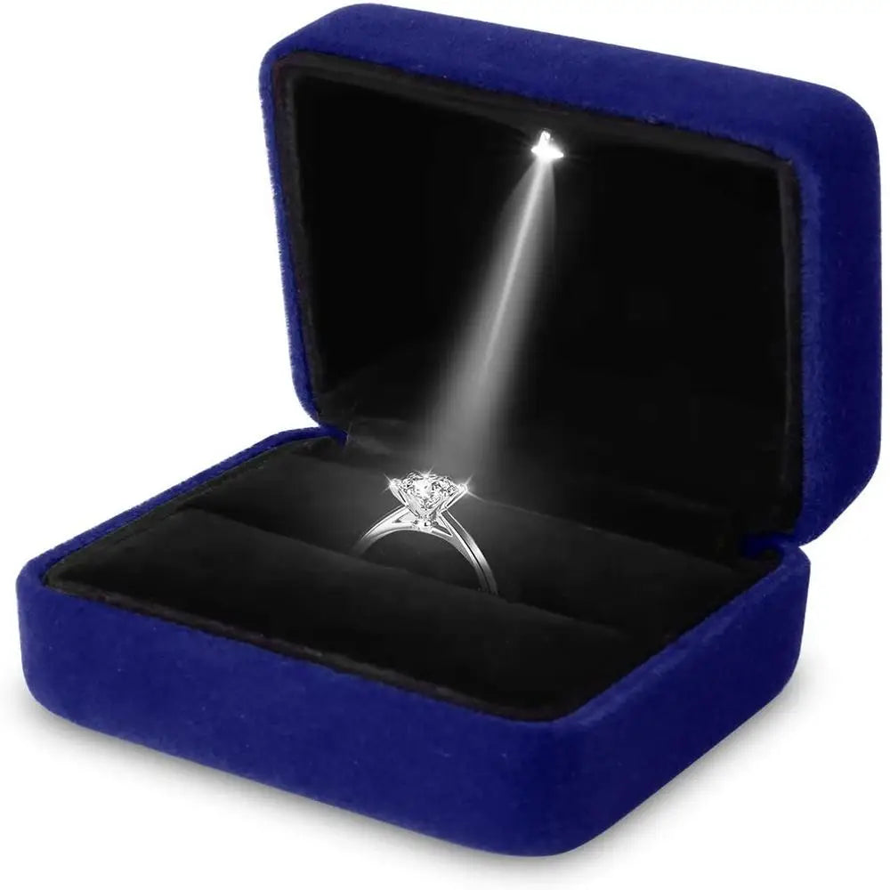 1 Pcs LED Jewelry Ring Box