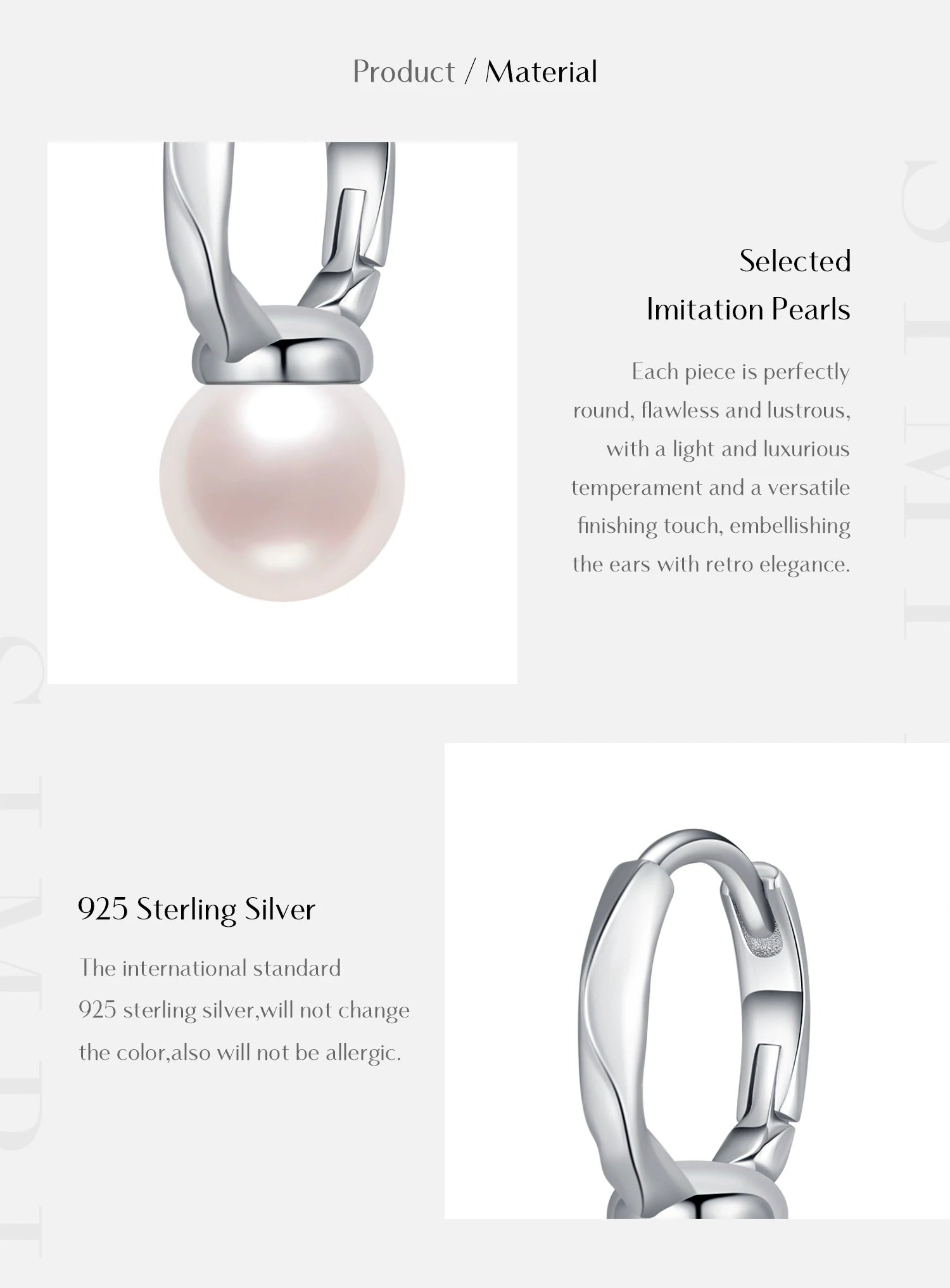 Shell Pearl Hoop Earrings