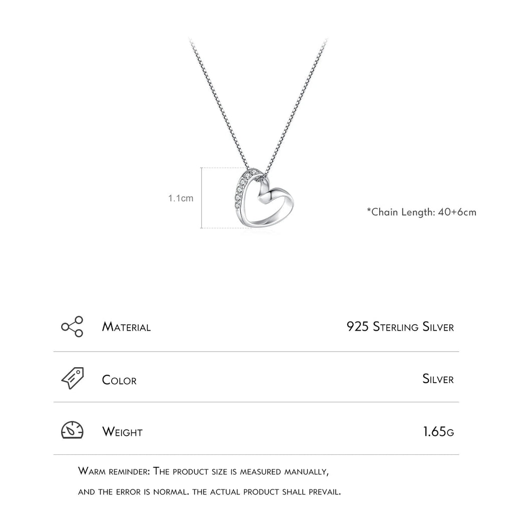 Pendentif cœur simple et romantique 