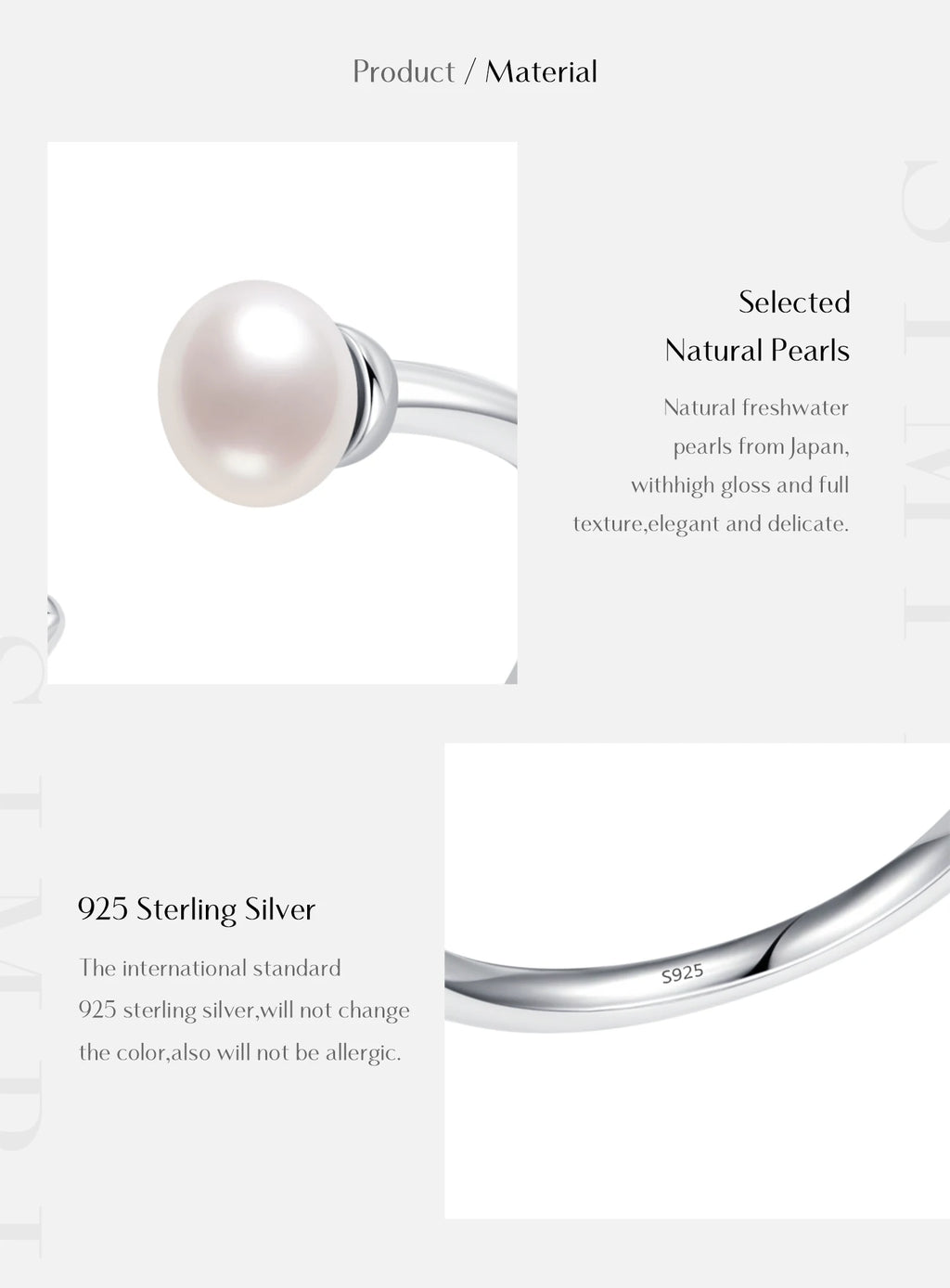 Natural Pearl Adjustable Size 6-9 Ring