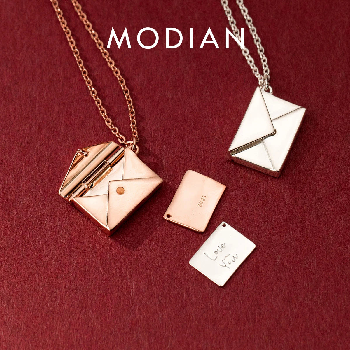 Pendentifs Lettre d'Amoureux Romantique 