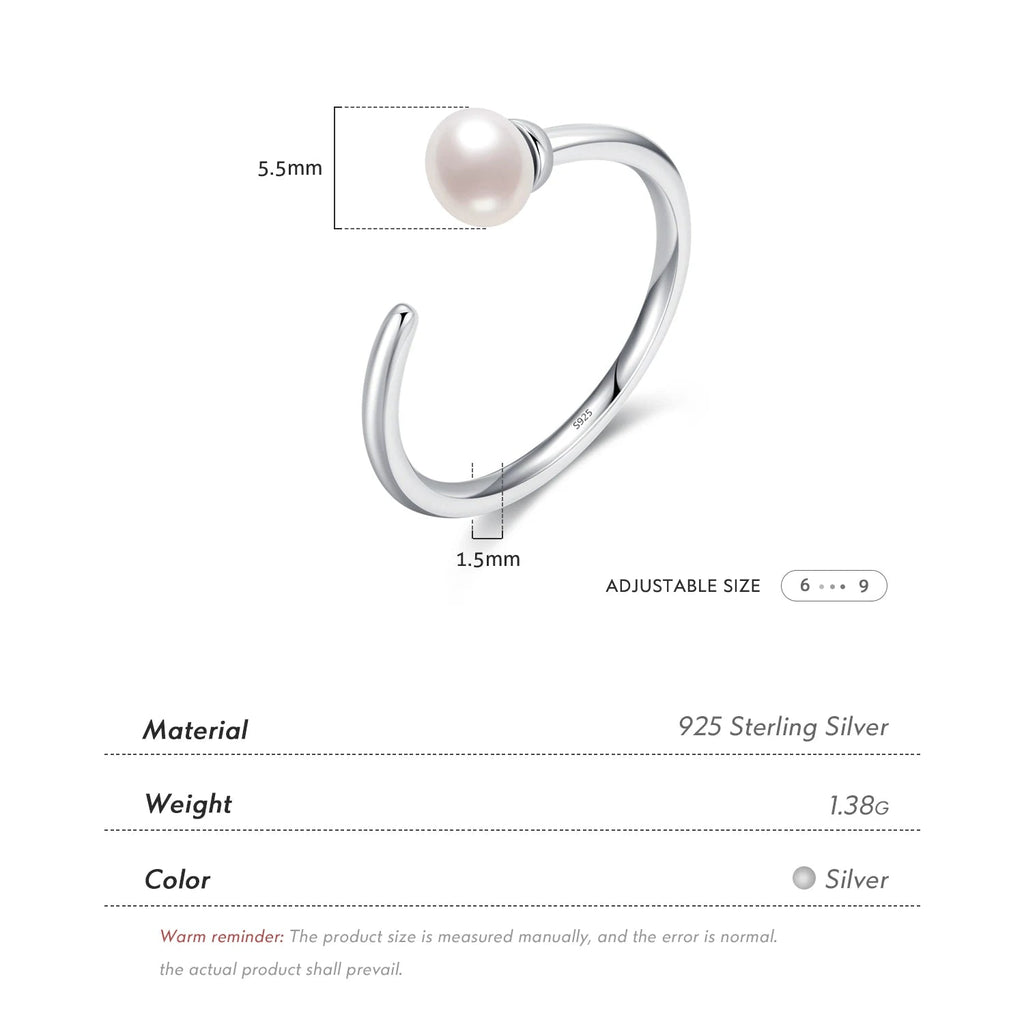 Natural Pearl Adjustable Size 6-9 Ring
