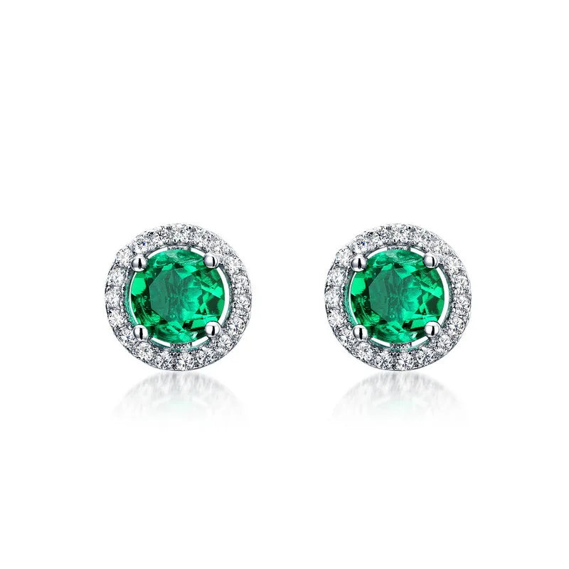 1CT Emerald Earrings