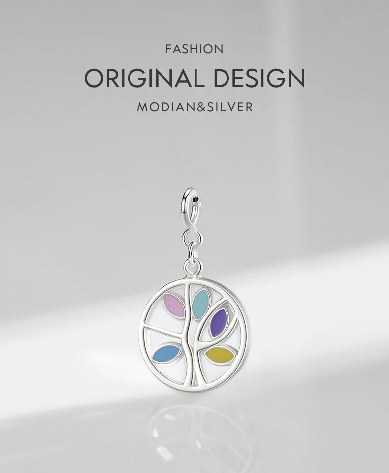 Rainbow Enamel Pendant