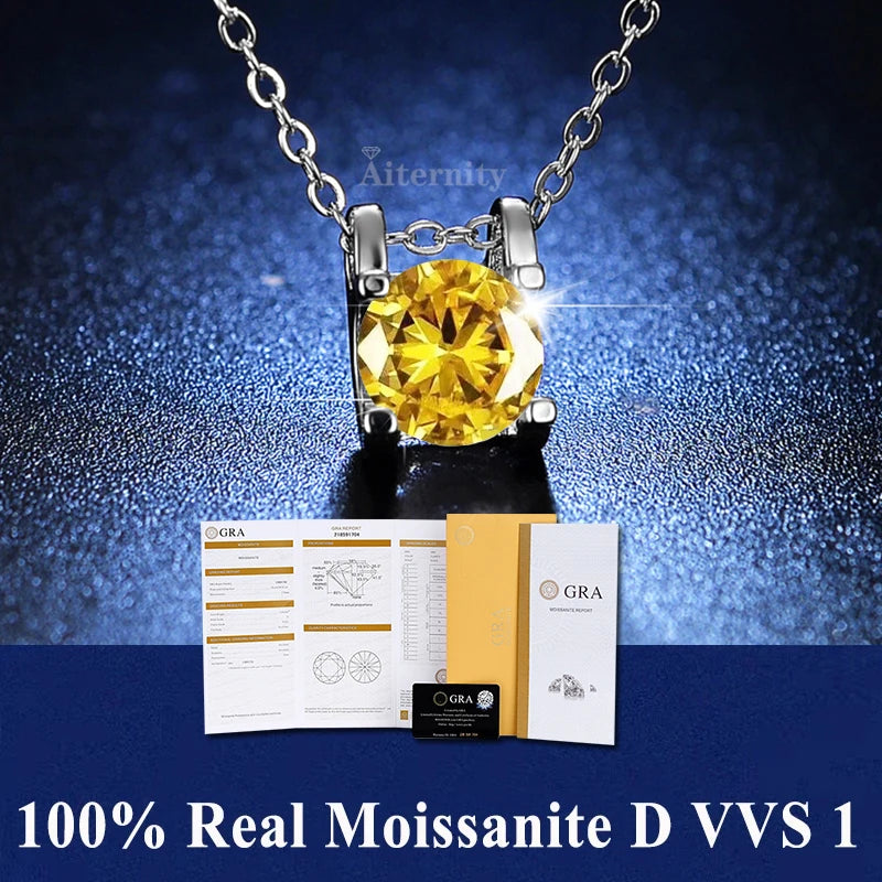 GRA Moissanite Pendant