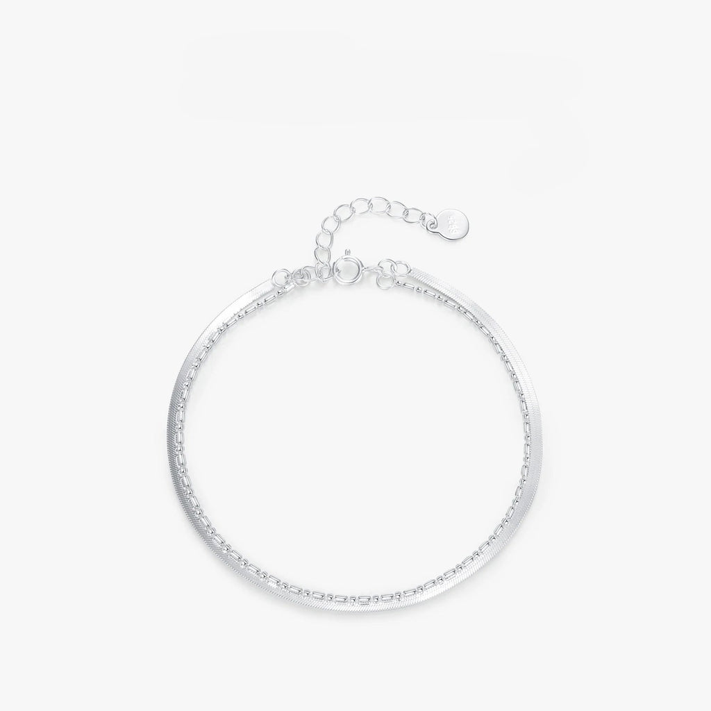 Double Layer Snake & Link Chain Bracelets