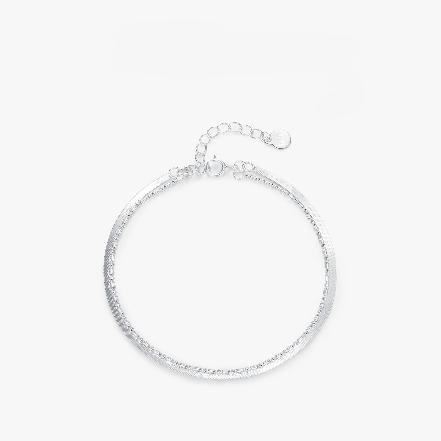 Double Layer Snake & Link Chain Bracelets