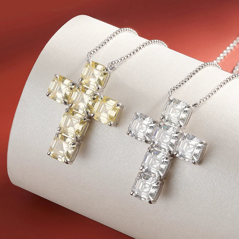 Moissanite Cross Necklace