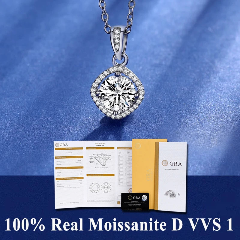 GRA Moissanite Pendant