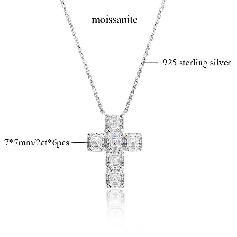 Moissanite Cross Necklace