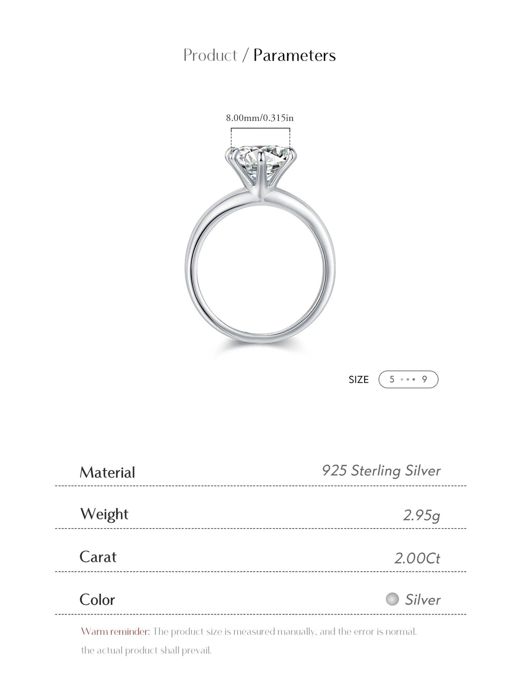 Clarity Moissanite Ring