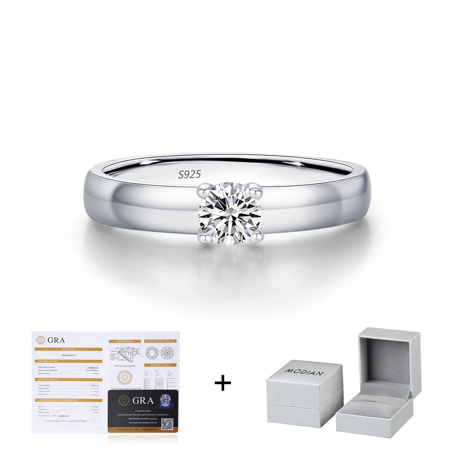 Round Moissanite Rings