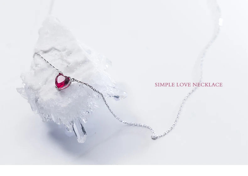Collier Coeur Rouge 