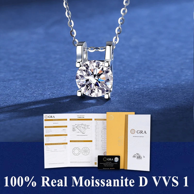 GRA Moissanite Pendant