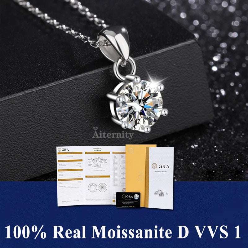 GRA Moissanite Pendant