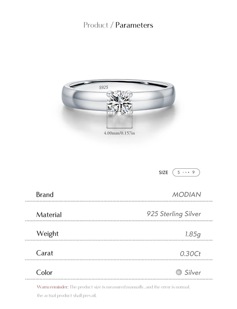 Round Moissanite Rings