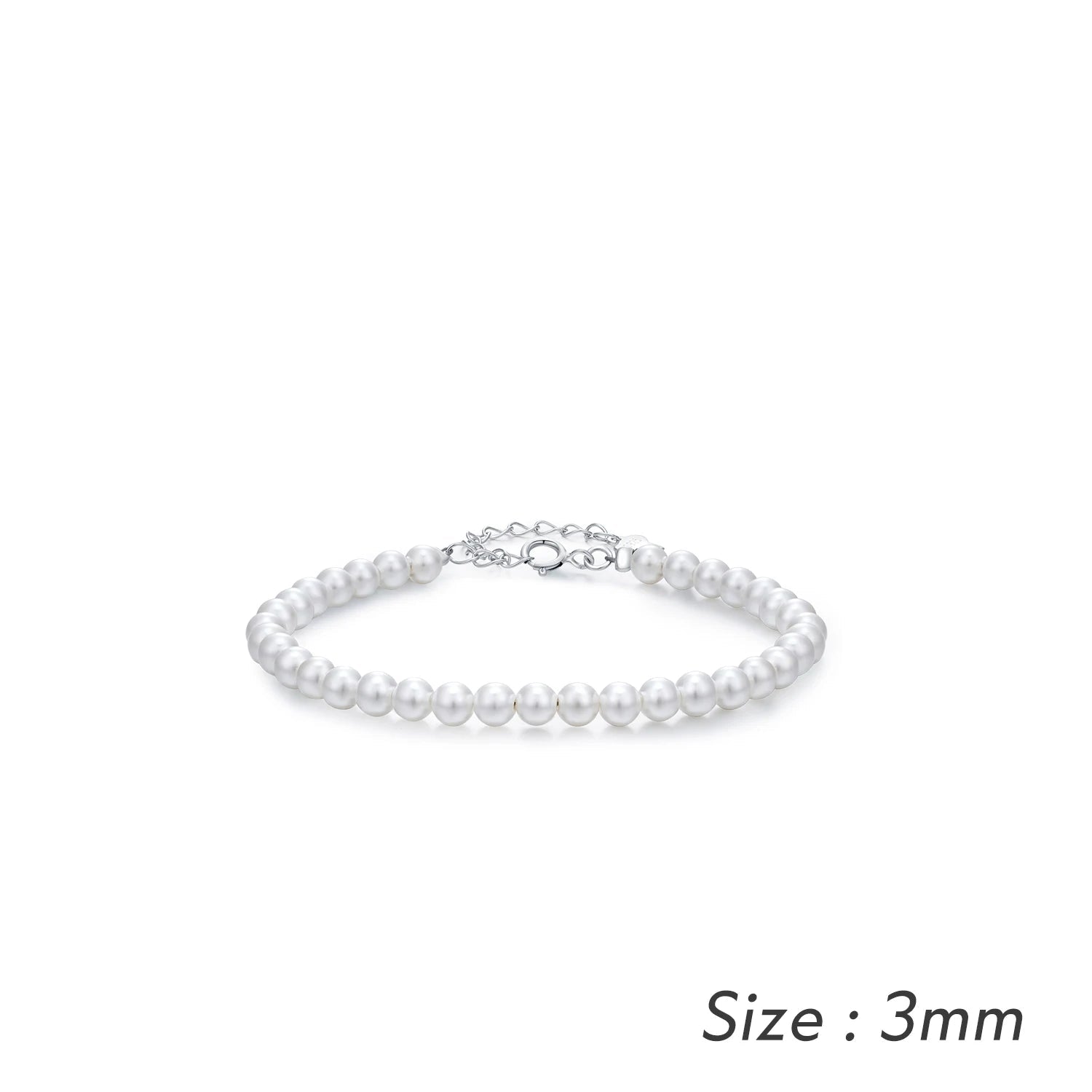Delicate 3MM 4MM 5MM Stackable Shell Pearl Bracelet
